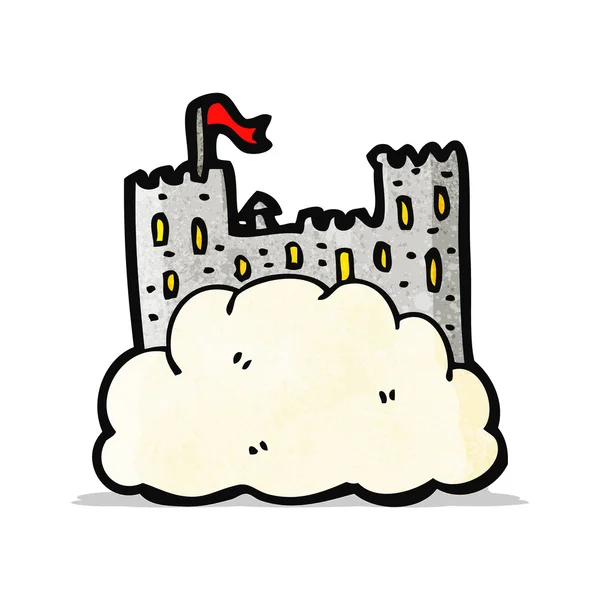 Castle in the sky cartoon — Stock Vector
