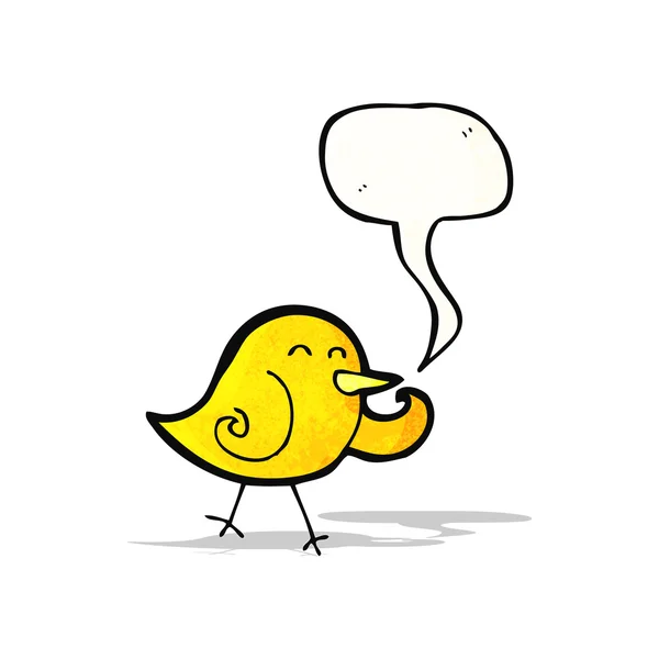 Karikatura, směje se malý pták — Stockový vektor