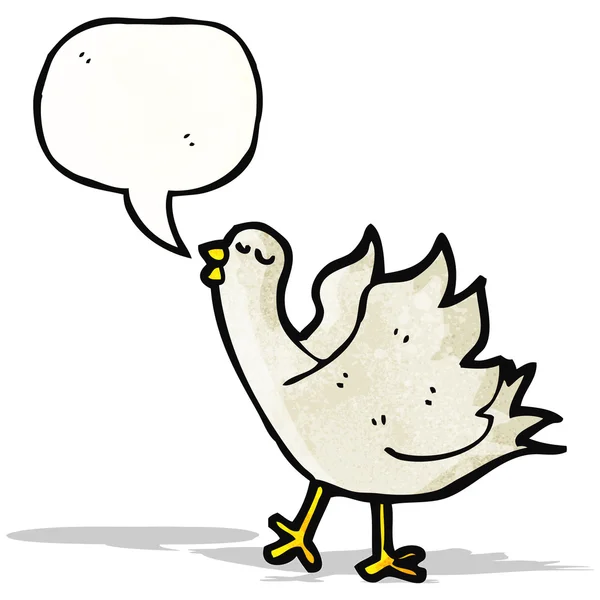 Cartoon oiseau chantant — Image vectorielle