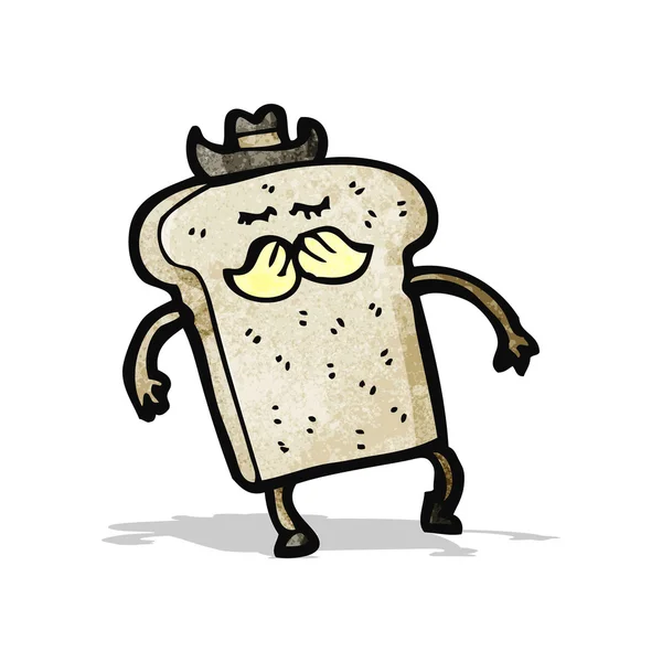 Fetta di cartone animato di pane tostato — Vettoriale Stock