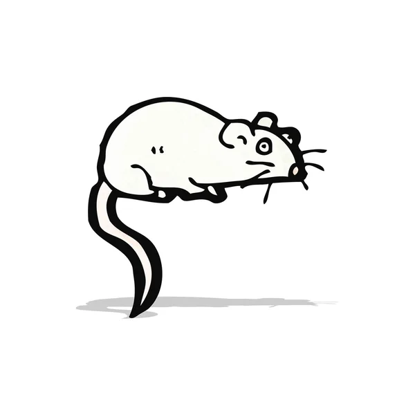 Cartoon white mouse — Stock Vector