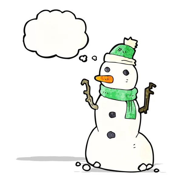 Cartoon snowman — Stock Vector