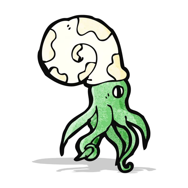 Cartoon nautilus squid — Stock Vector