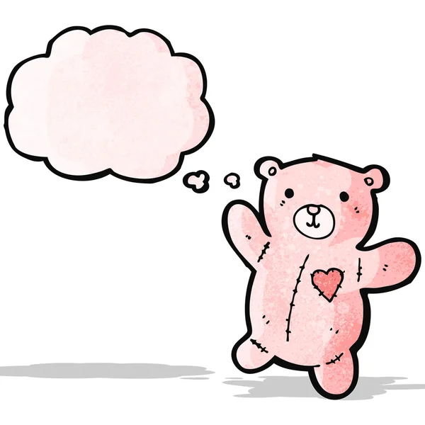 Cartoon roze teddybeer — Stockvector