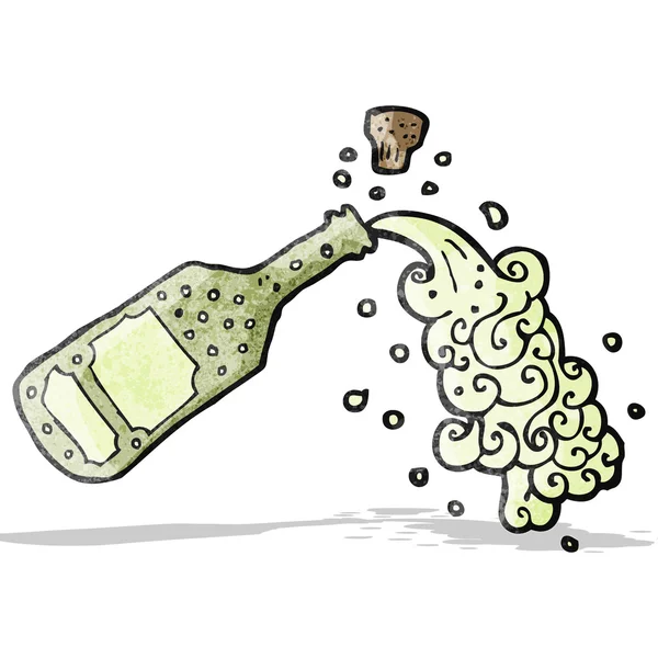 Caricatura estalló champán — Archivo Imágenes Vectoriales