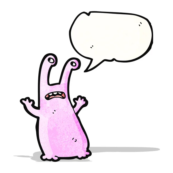 Cartoon alien slug monster — Stock Vector