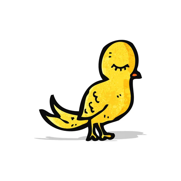 Dibujos animados pájaro amarillo — Vector de stock