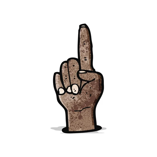 Dessin animé pointant du doigt — Image vectorielle