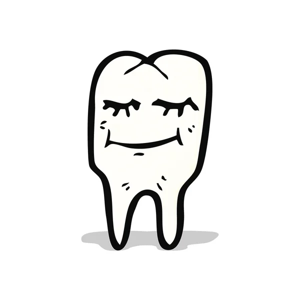Karikatür mutlu diş — Stok Vektör