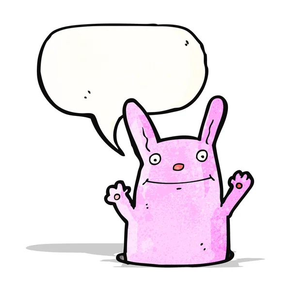 Lapin dessin animé dans le trou — Image vectorielle