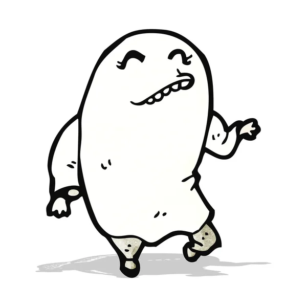 Desenho animado fantasma dançando — Vetor de Stock