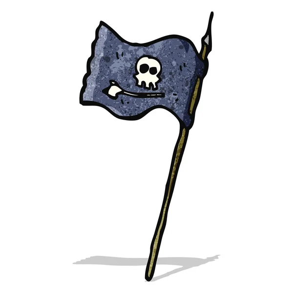 Cartoon pirat flagga — Stock vektor