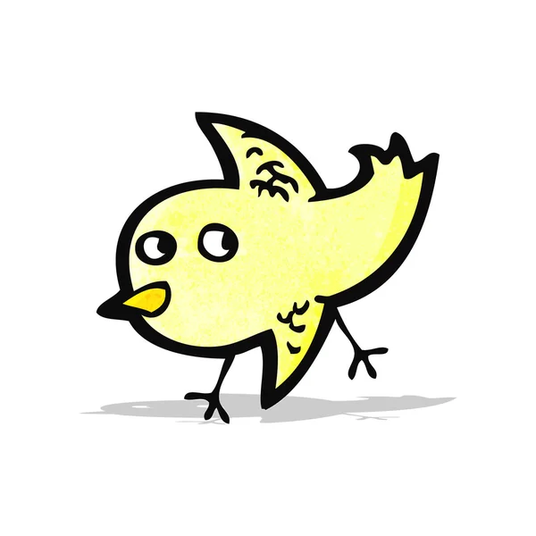 Tecknad lite gul fågel — Stock vektor