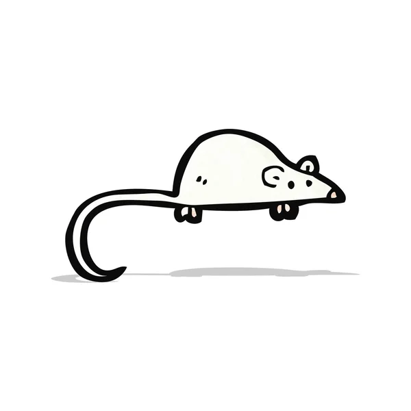 Cartoon white mouse — Stock Vector