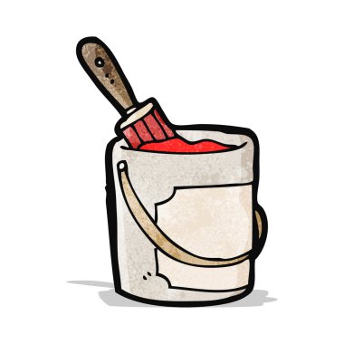 çizgi film boya pot