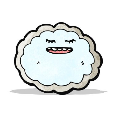 Gümüş astar karikatür ile bulut