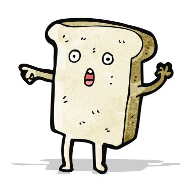 Dilimlenmiş ekmek çizgi film karakteri