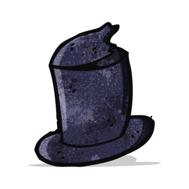 çizgi film eski silindir şapka