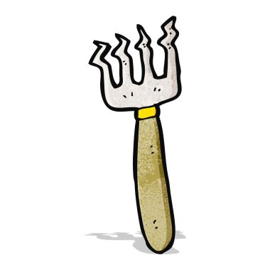 çizgi film bükülmüş yaşlı çatal