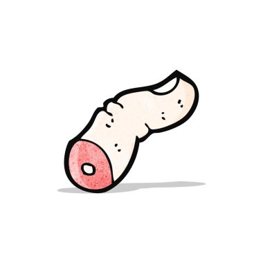 karikatür kesik parmak