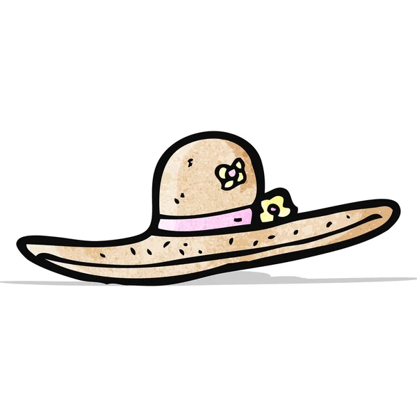 Sombrero de paja de dibujos animados — Vector de stock