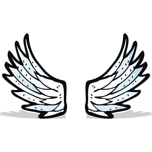 Kreslený andělská křídla — Stockový vektor