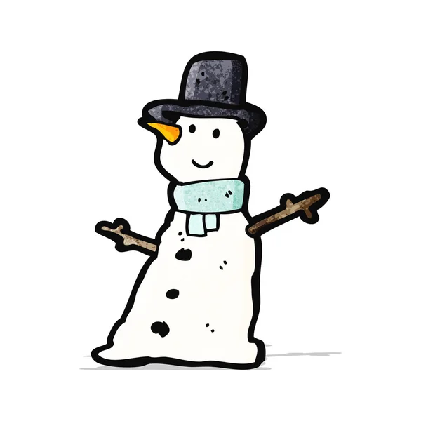 Cartoon snowman — Stock Vector