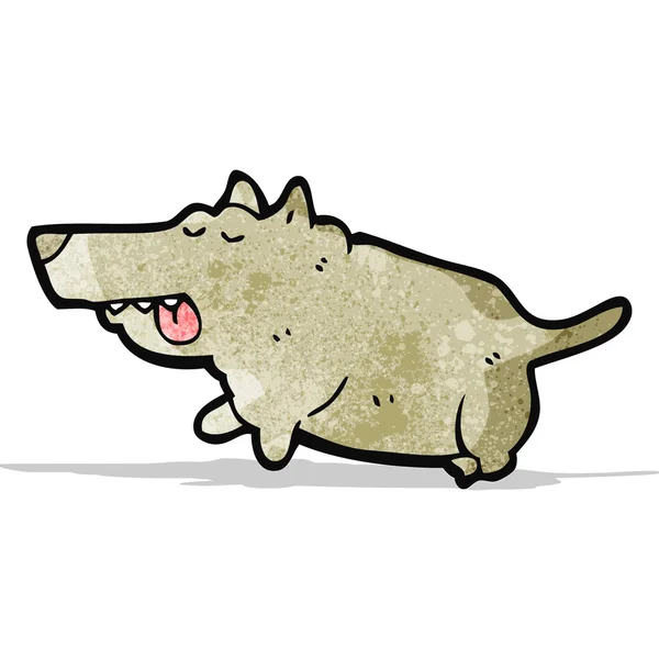 Dessin animé gros petit chien — Image vectorielle