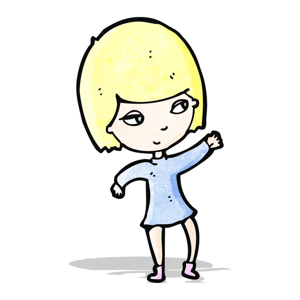 Kreslený pěkné blond dívka — Stockový vektor
