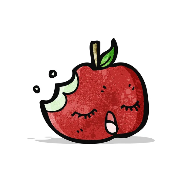 กัดแอปเปิ้ลการ์ตูน — ภาพเวกเตอร์สต็อก