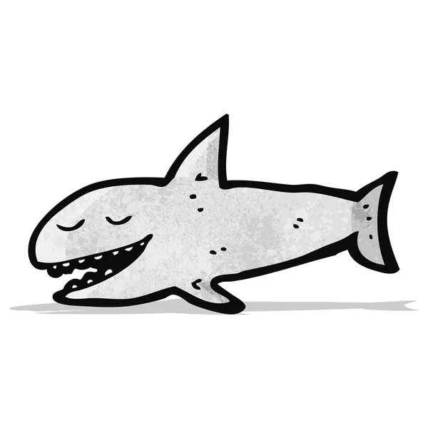 Grinning cartoon shark — Stock Vector