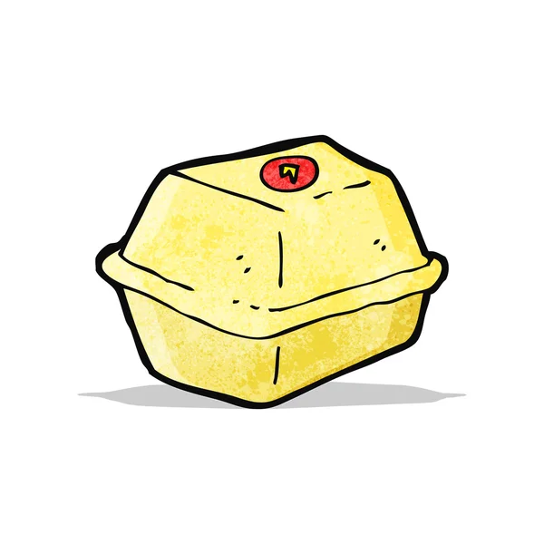 Caixa de comida lixo de desenho animado — Vetor de Stock