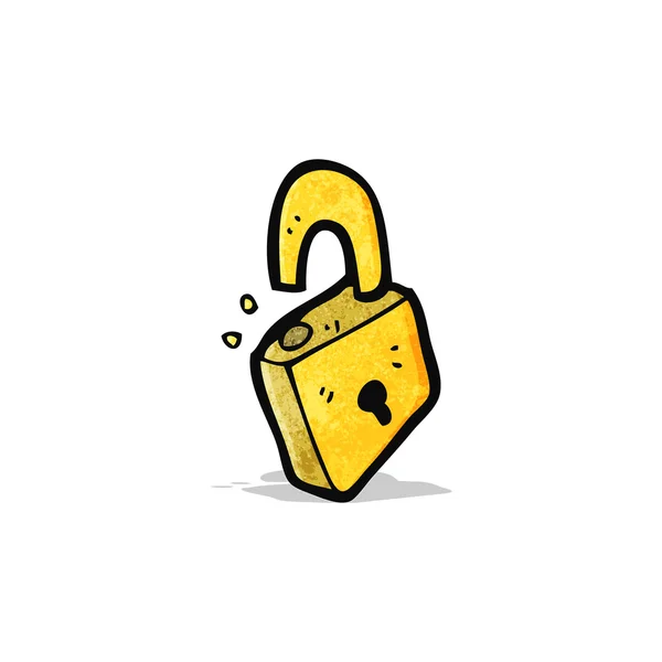 Cartoon padlock — Stock Vector