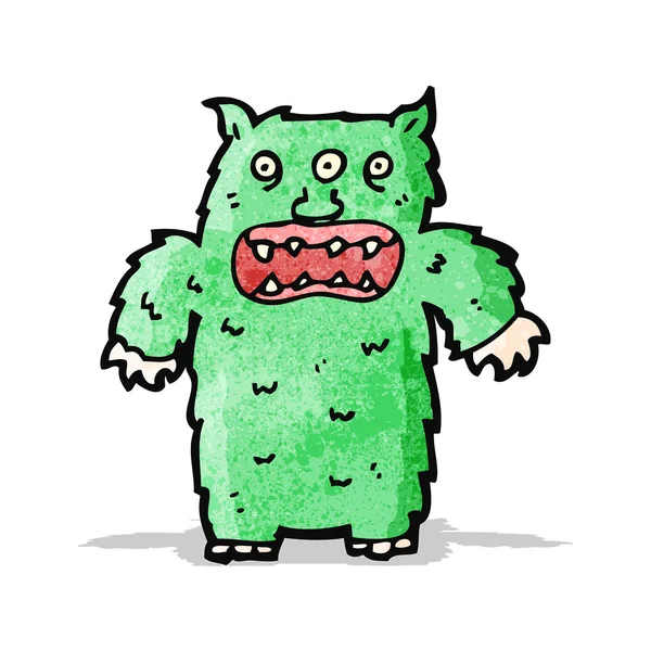 Dessin animé monstre poilu — Image vectorielle