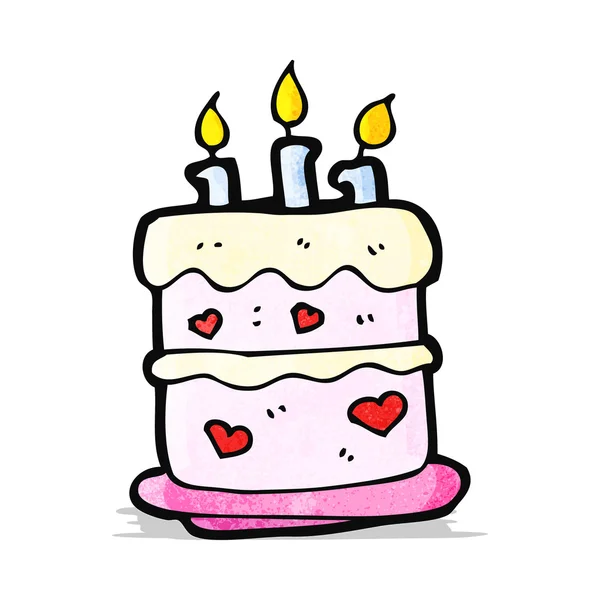 Мультфільм торт до дня народження — стоковий вектор