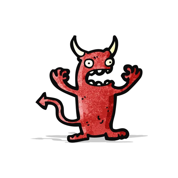 Pequeno diabo dos desenhos animados — Vetor de Stock