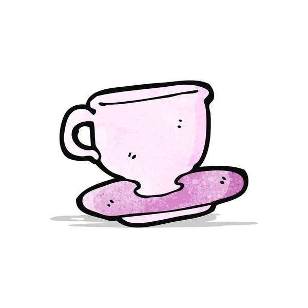 茶杯和茶碟卡通 — 图库矢量图片