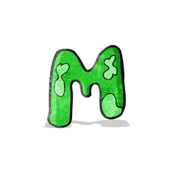 Child's drawing of the letter m — Stock Vector