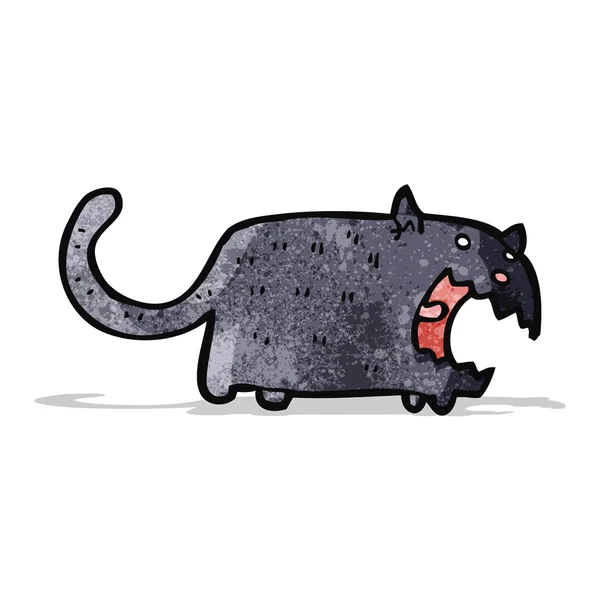 Czarny kot kreskówka — Wektor stockowy