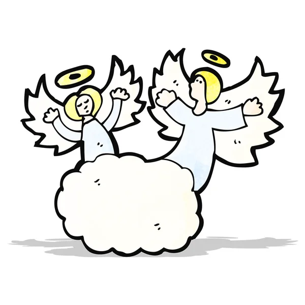 Cartoon angels in heaven — 图库矢量图片