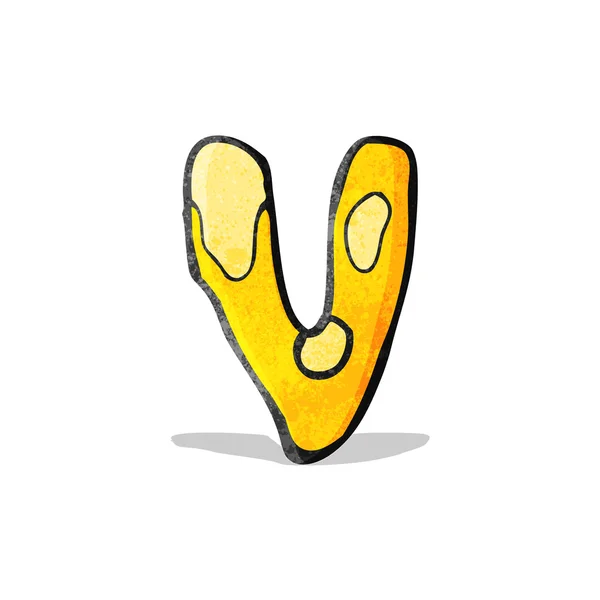 Kind tekening van de letter v — Stockvector