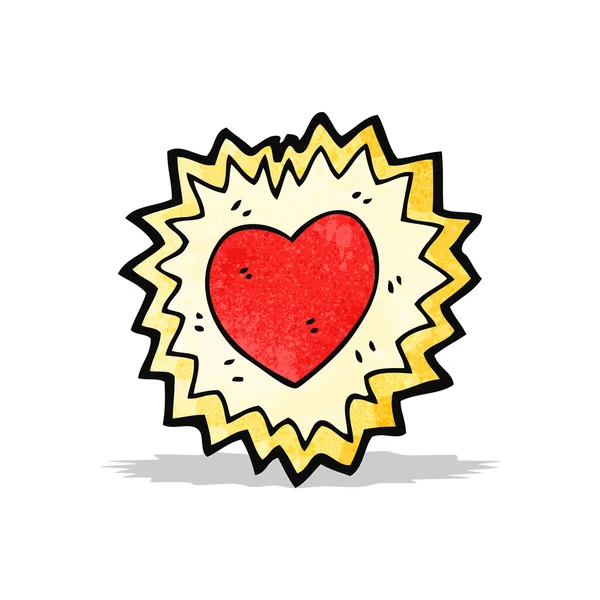Ξυλοδαρμό καρδιά κινουμένων σχεδίων — Διανυσματικό Αρχείο