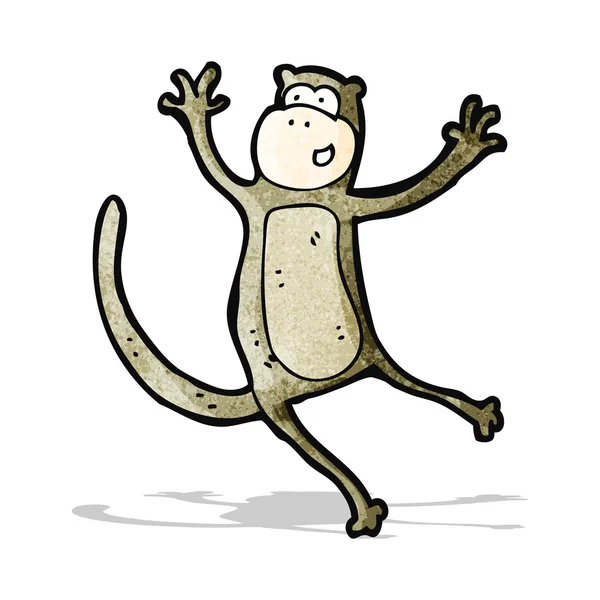 Scimmia saltellante del fumetto — Vettoriale Stock