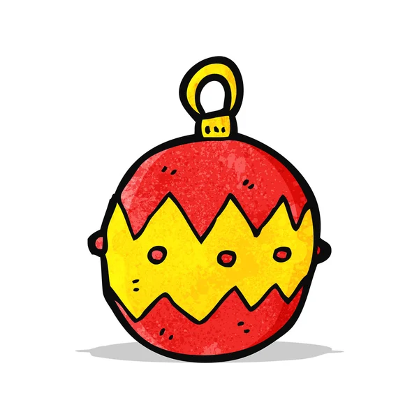 Cartoon christmas bauble — Stock Vector