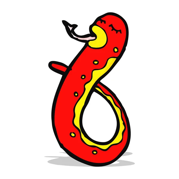Komik karikatür yılan — Stok Vektör