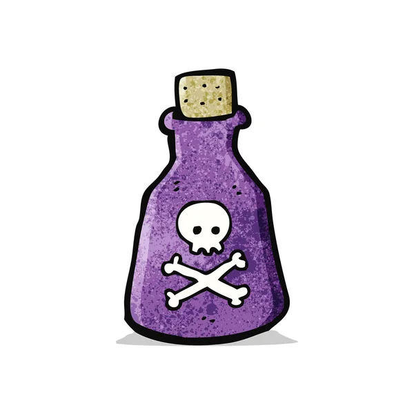 Botella venenosa de dibujos animados — Archivo Imágenes Vectoriales