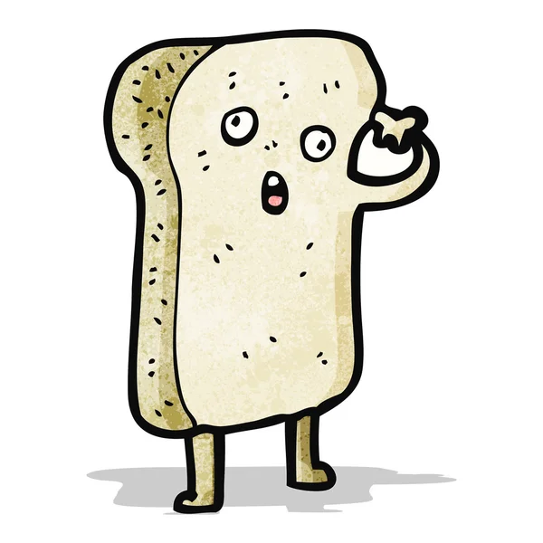 Tranche de pain personnage de dessin animé — Image vectorielle