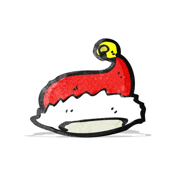 Cartoon santa hatt — Stock vektor