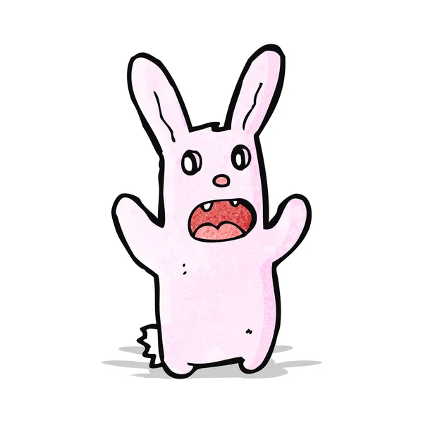 Conejito espeluznante conejo de dibujos animados — Vector de stock