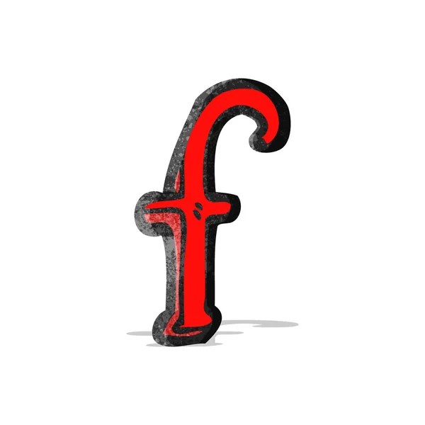 Lettre de dessin animé f — Image vectorielle